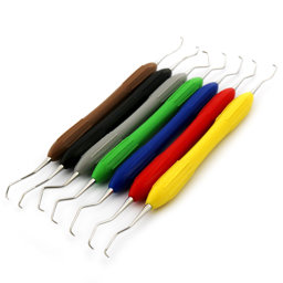 Show details for Dental Gracey Curettes - Set Of 7 - Silicone Handle Picture of Dental Gracey Curettes - Set Of 7 - Silicone Handle