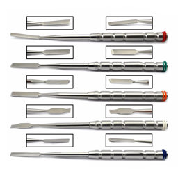 Show details for Dental Osteotome Bone Chisels Set of 5 Picture of Dental Osteotome Bone Chisels Set of 5