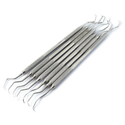 Show details for Dental Gracey Curettes Set of 7 Periodontal Instruments Picture of Dental Gracey Curettes Set of 7 Periodontal Instruments