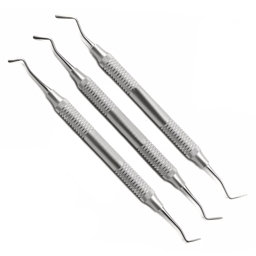 Show details for Dental Flat Plastic Filling Instruments Hollow Set of 3 Picture of Dental Flat Plastic Filling Instruments Hollow Set of 3