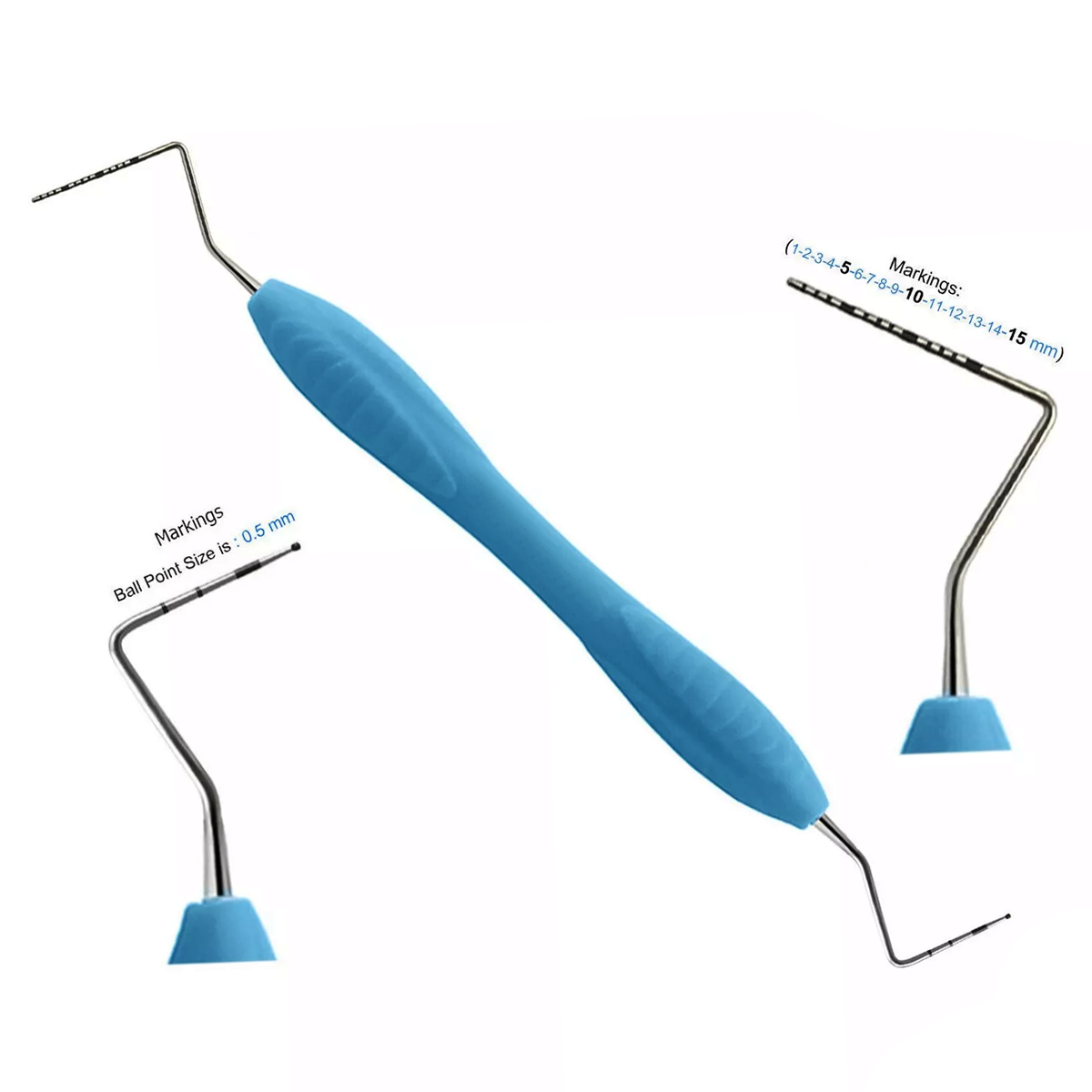 Picture of Dental Periodontal UNC15/Who Probe - Blue Silicone Handle