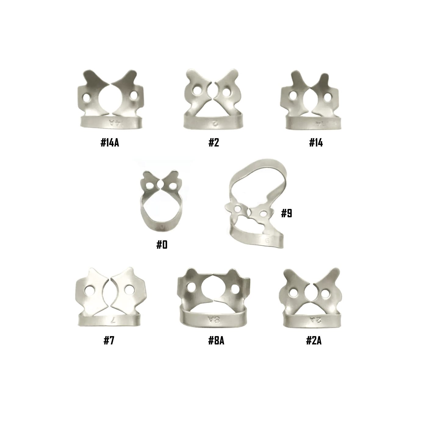 Picture of Dental Rubber Dam Clamps Set of 8