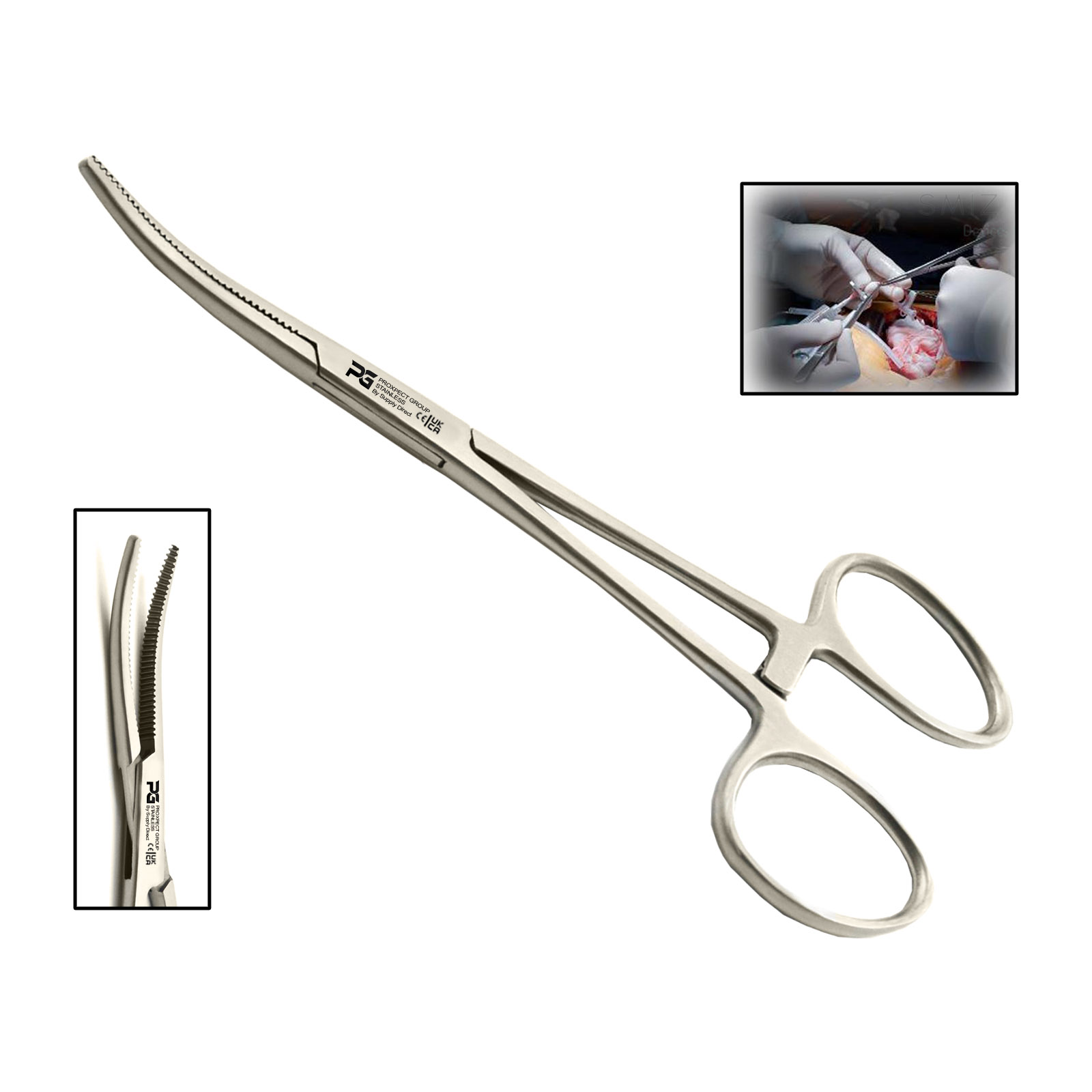 Picture of Surgical Pean Forceps Needle Holder Curved