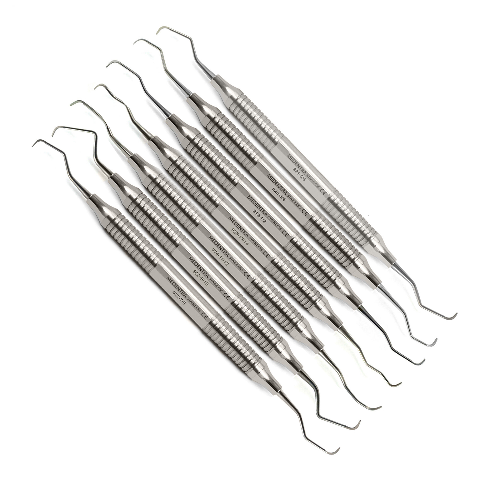 Picture of Dental Gracey Curettes - Set of 7 - Hollow Handle