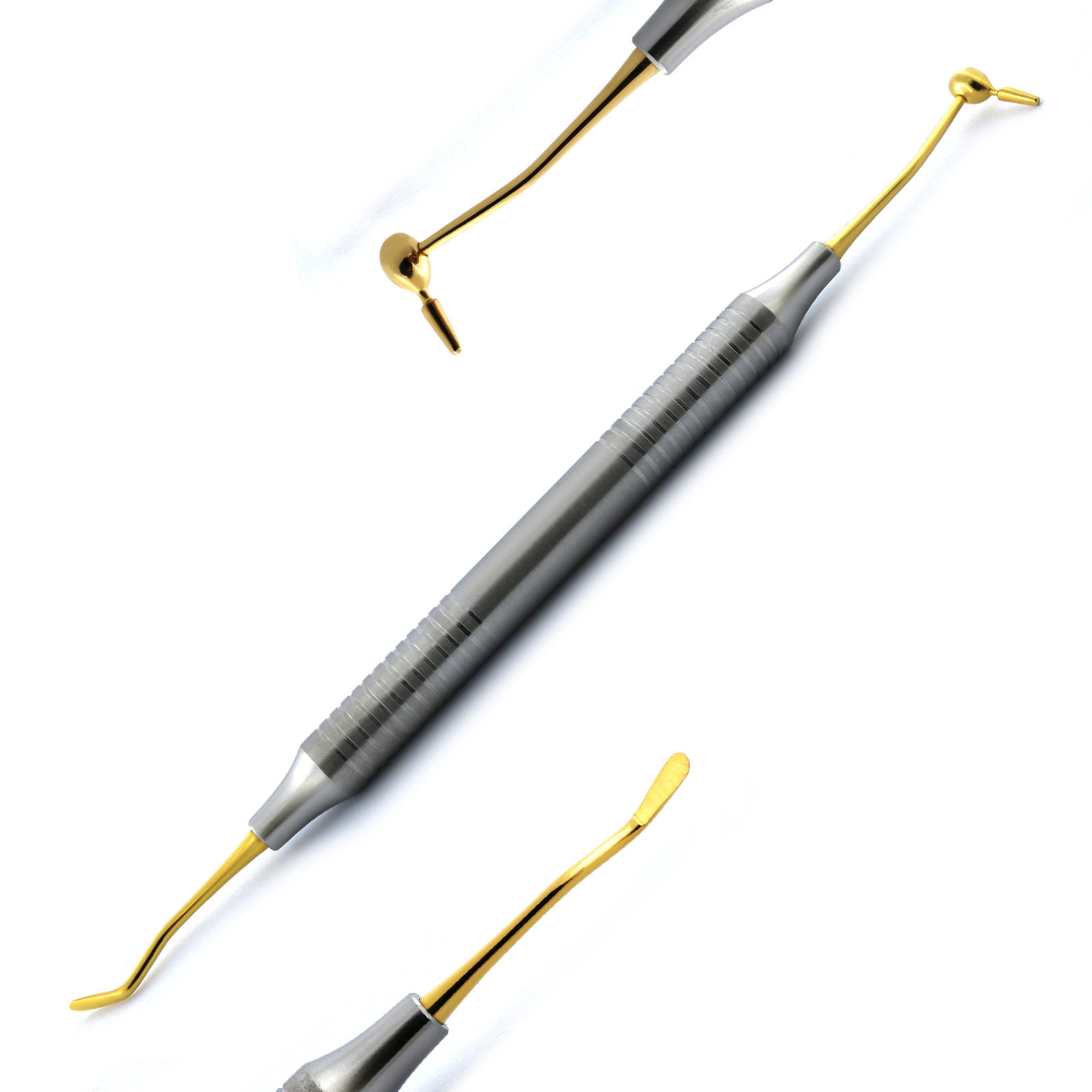 thumbnail image 2 of Dental Composite Gold Tip Flat Plastic Filling Instruments – Stainless Steel, Restorative Lab Tools 2 of 5