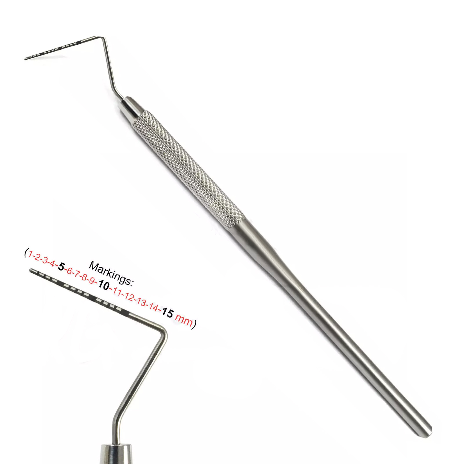 Picture of Dental Periodontal Probe UNC-15 Color Coded Single End